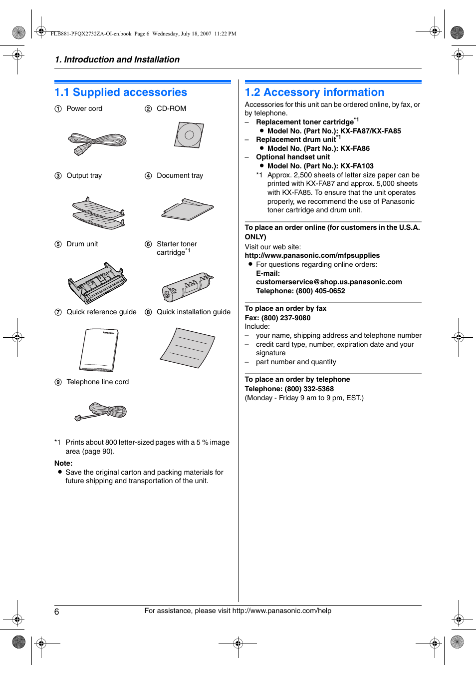Panasonic KX-FLB881 User Manual | Page 6 / 104