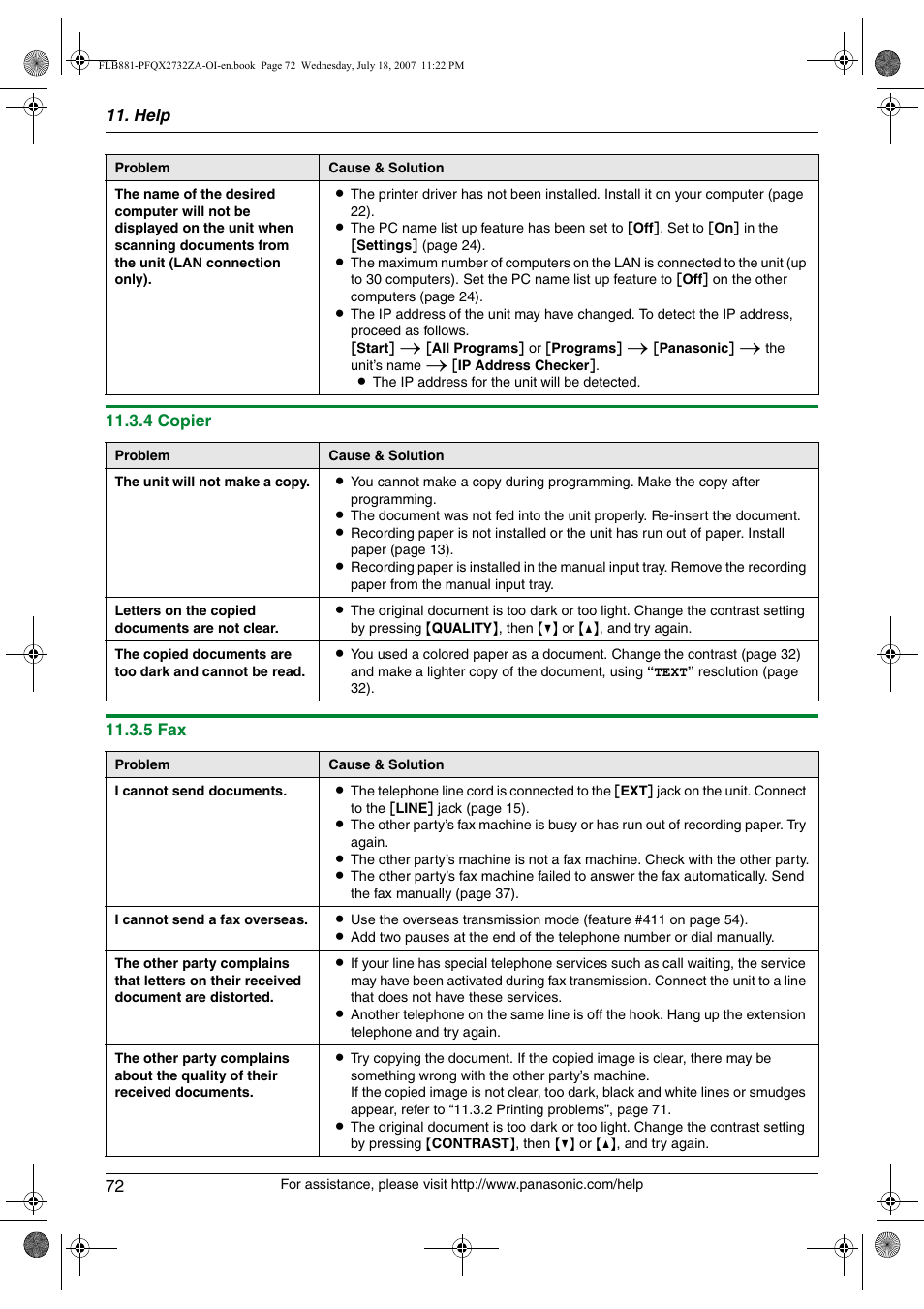 Panasonic KX-FLB881 User Manual | Page 72 / 104