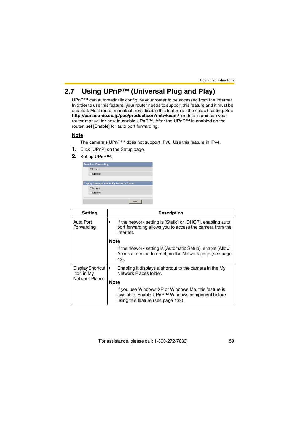 7 using upnp™ (universal plug and play), E 59) | Panasonic KX-HCM280A User Manual | Page 59 / 148