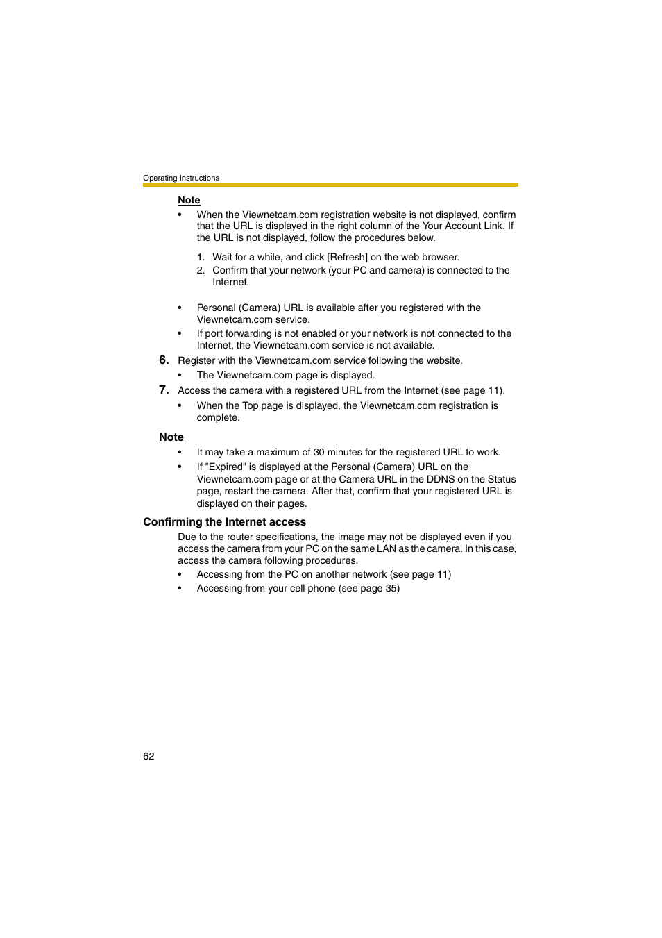 Panasonic KX-HCM280A User Manual | Page 62 / 148