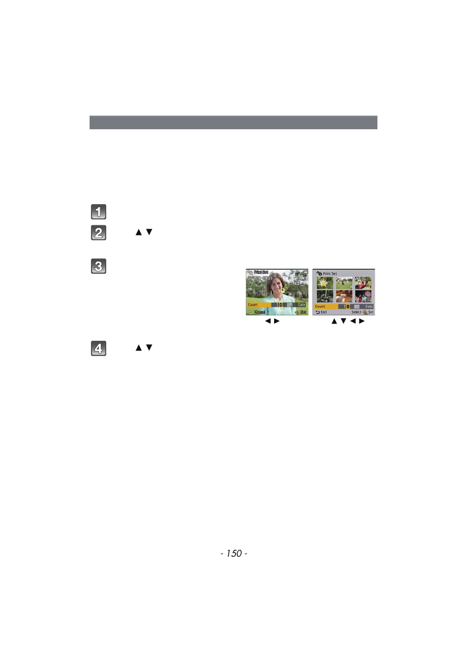 Print set, P150 | Panasonic DMC-TS4 User Manual | Page 150 / 205