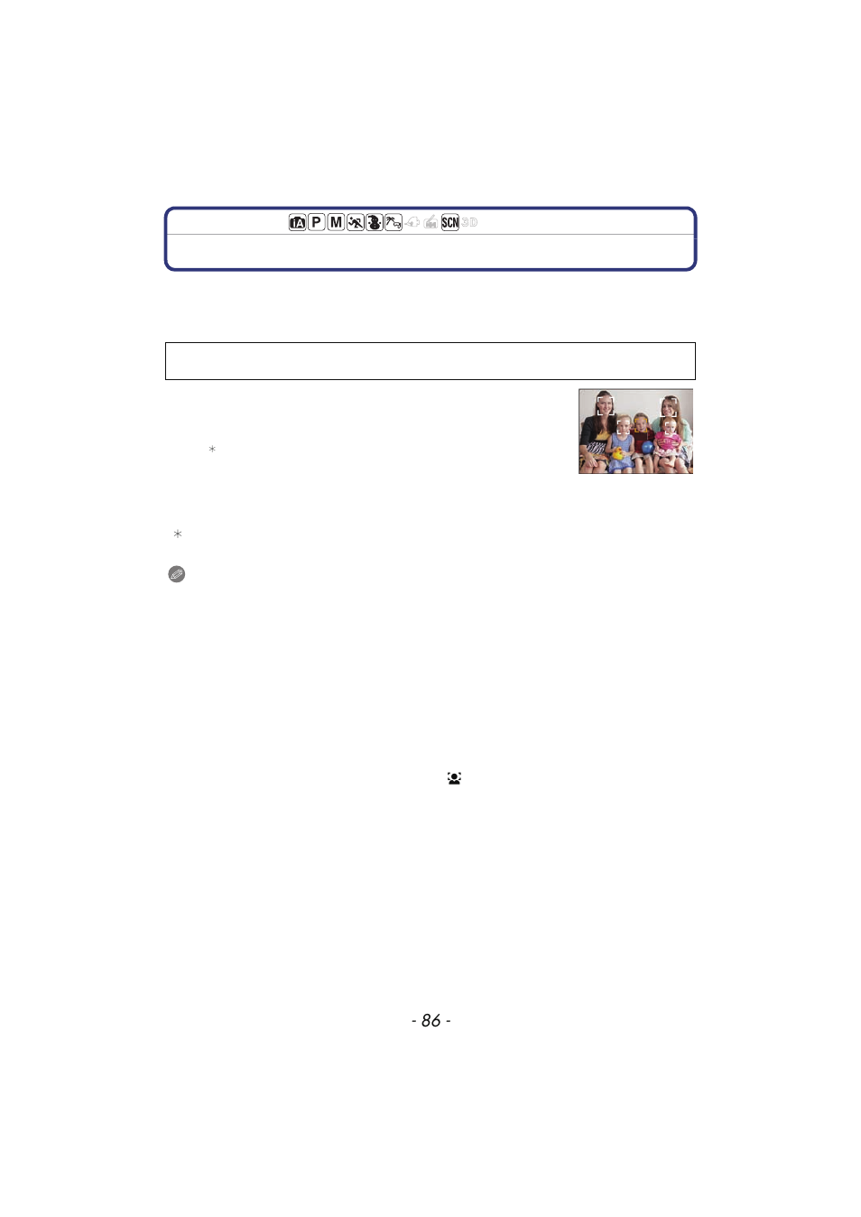 Taking a picture with face recognition function, Taking a picture with face recognition, Function | Panasonic DMC-TS4 User Manual | Page 86 / 205