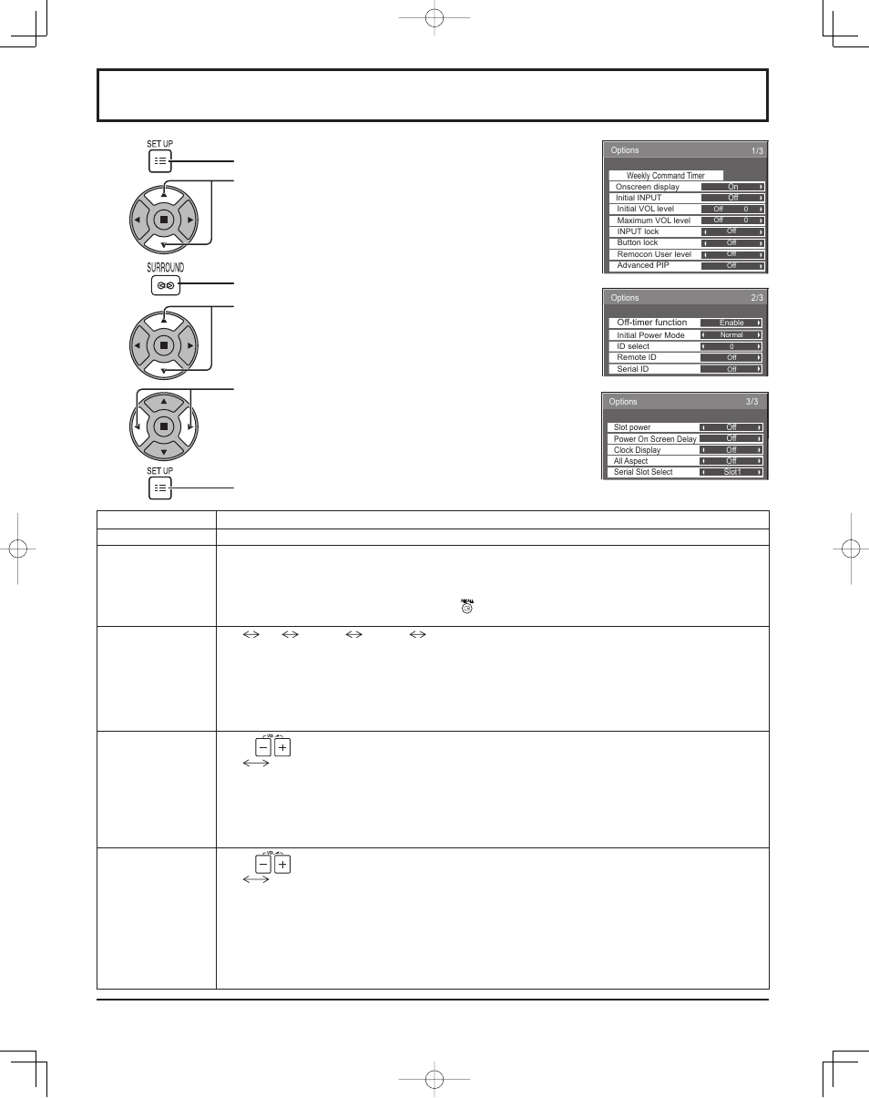 Options adjustments | Panasonic TH37PR11UK User Manual | Page 35 / 50