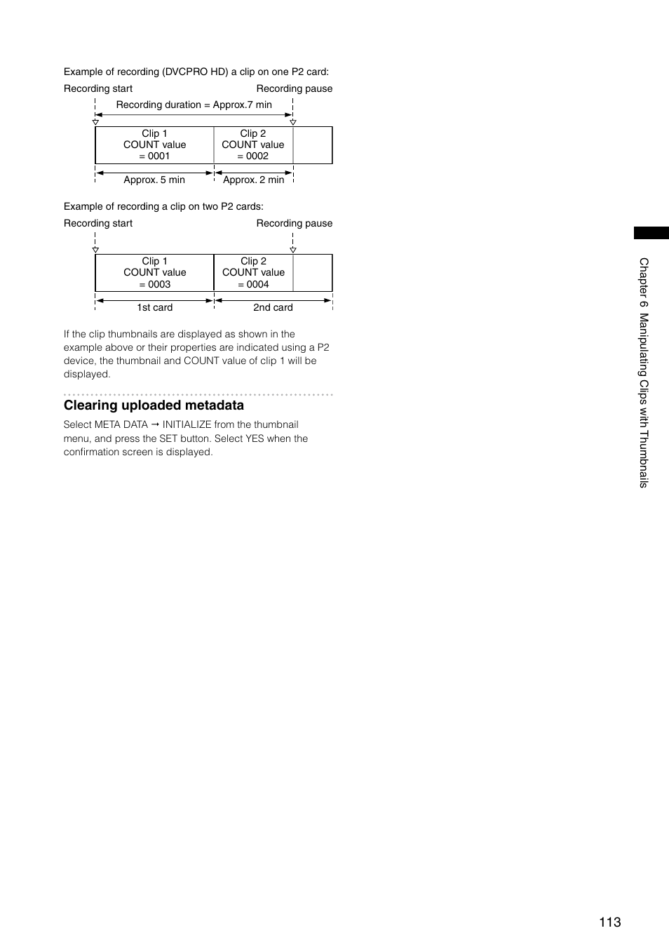 Clearing uploaded metadata | Panasonic AG-HPX300P User Manual | Page 113 / 166