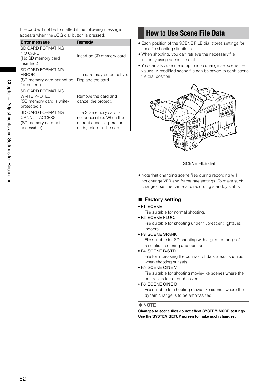 How to use scene file data | Panasonic AG-HPX300P User Manual | Page 82 / 166