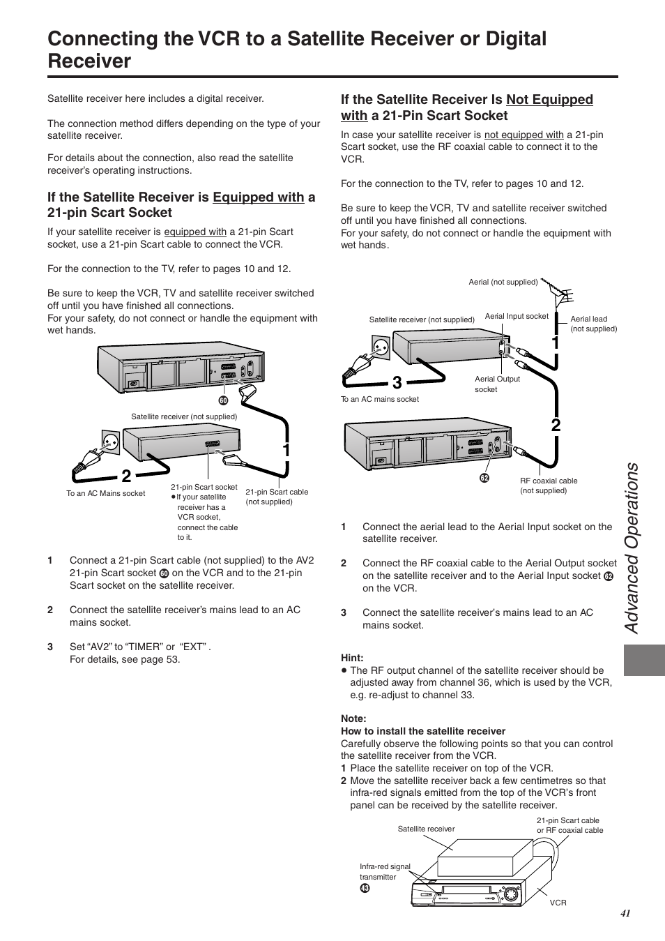 Adv anced operations | Panasonic NV-FJ760 User Manual | Page 41 / 62