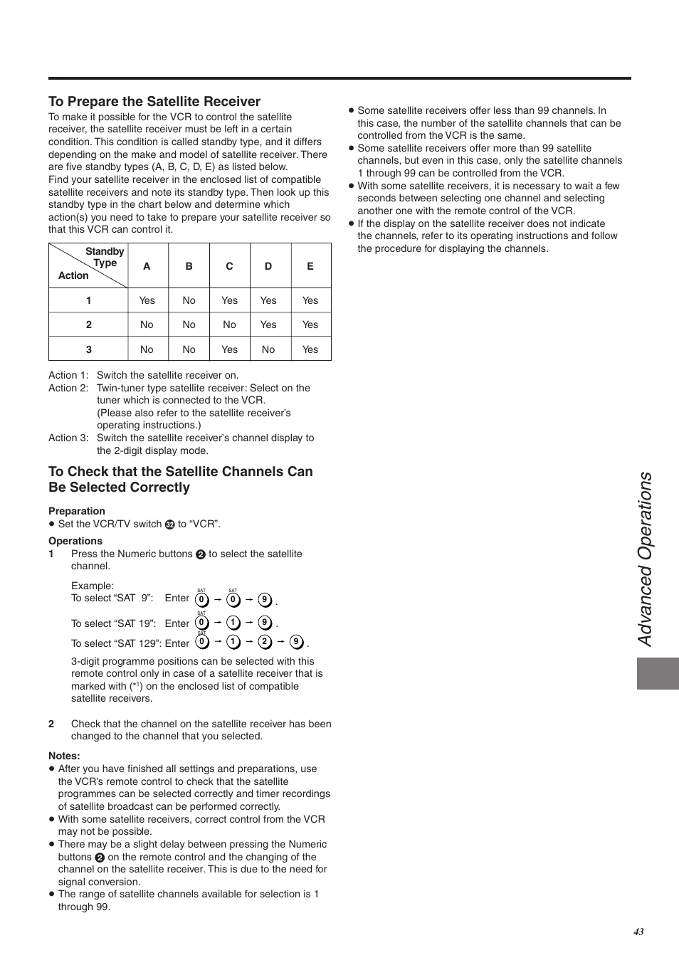 Adv anced operations | Panasonic NV-FJ760 User Manual | Page 43 / 62