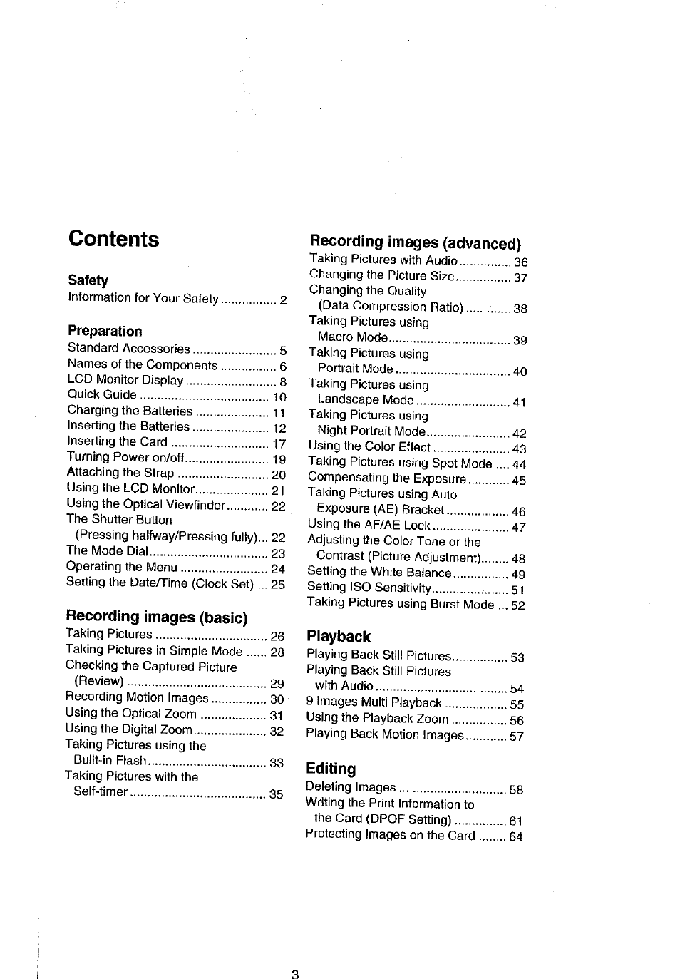 Panasonic DMC-LC43A User Manual | Page 3 / 96
