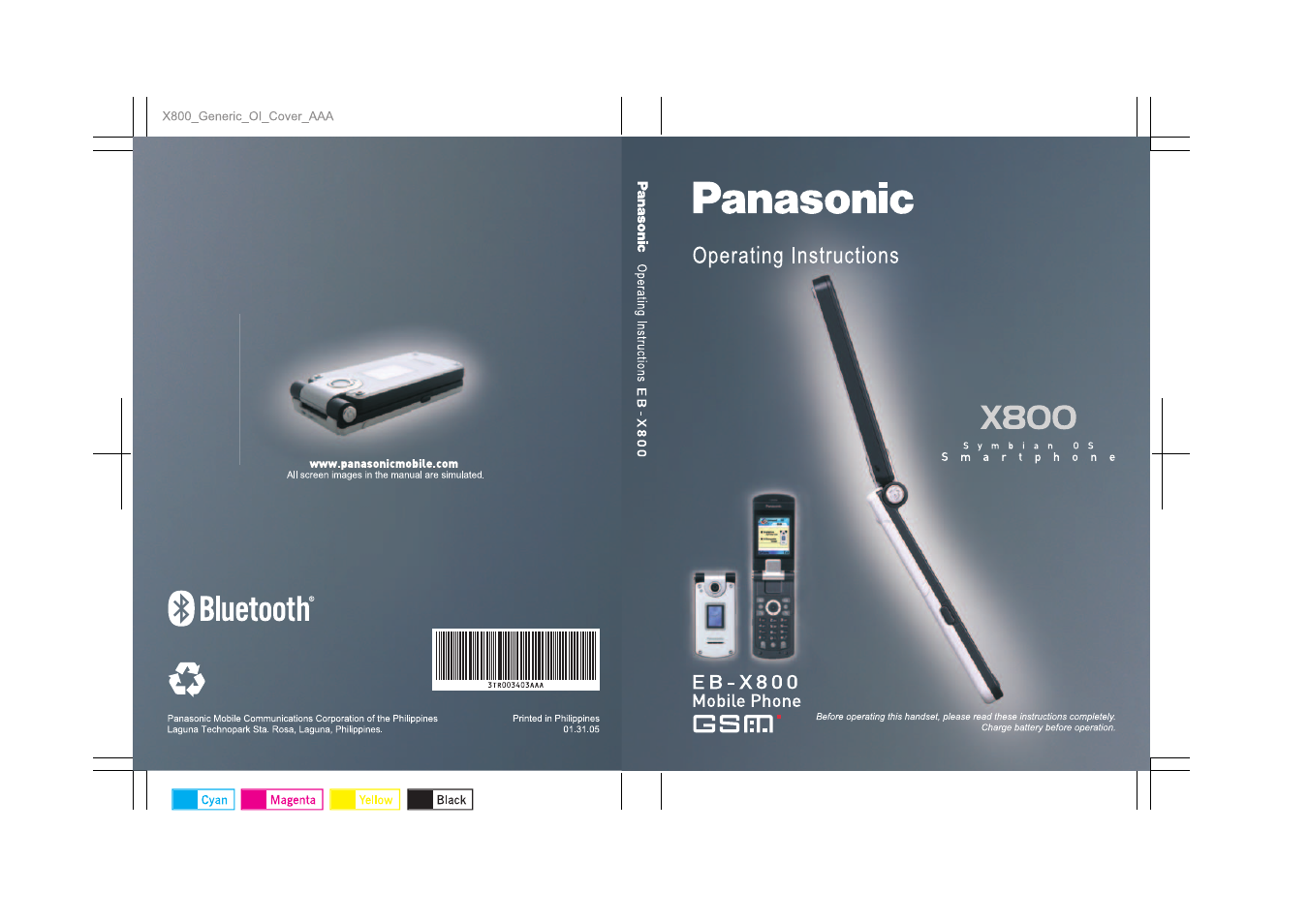 Panasonic EB-X800 User Manual | 194 pages