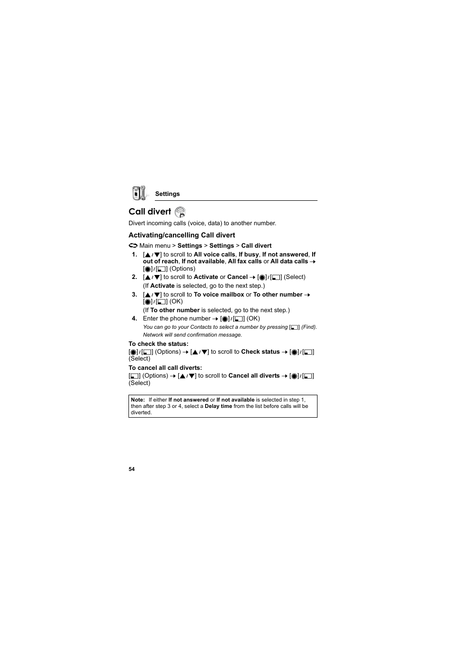Call divert | Panasonic EB-X800 User Manual | Page 57 / 194