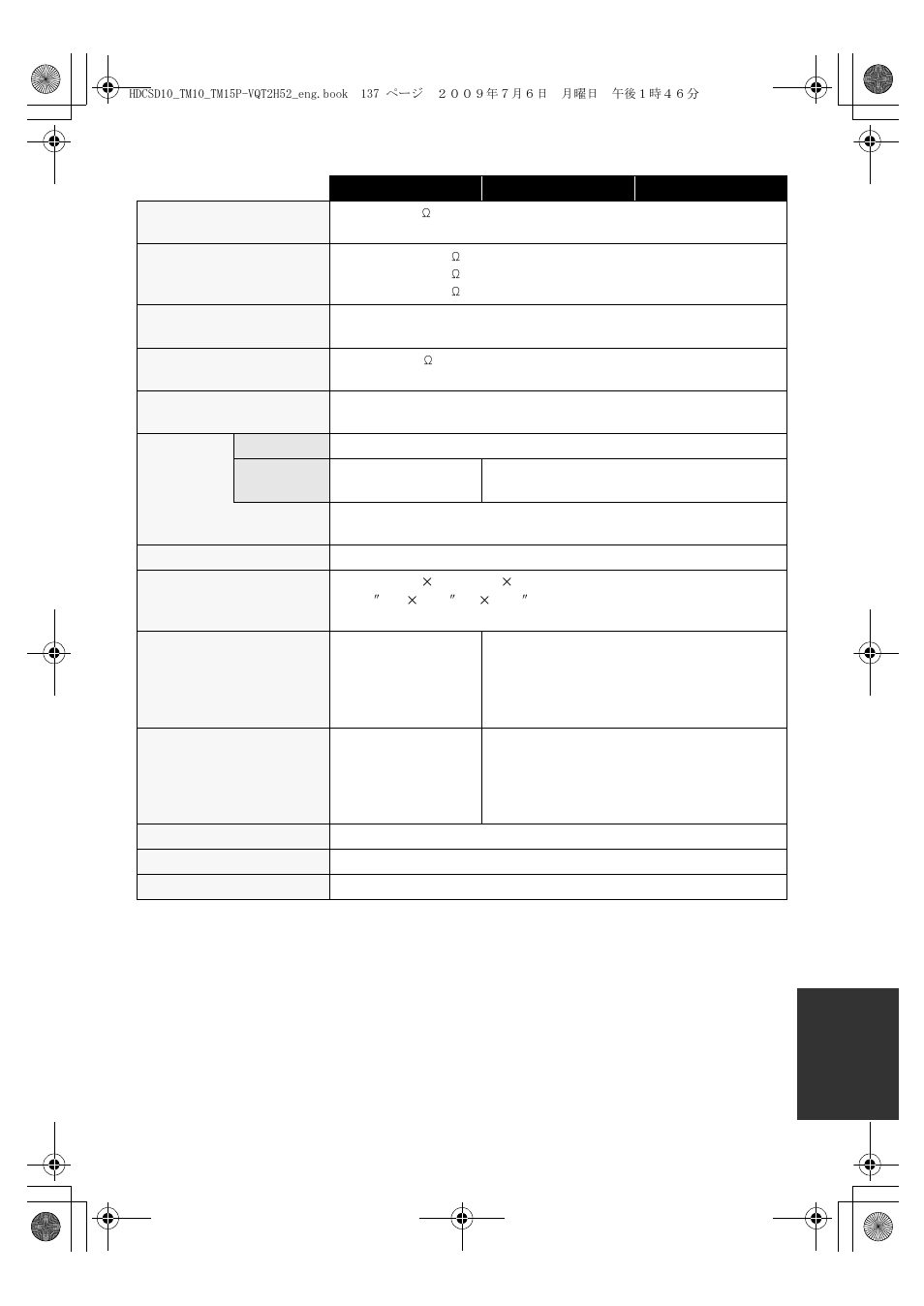 Panasonic VQT2H52 User Manual | Page 137 / 152