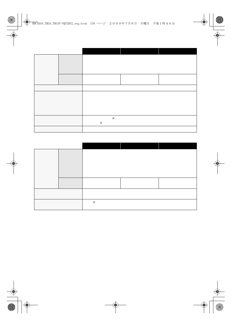 Panasonic VQT2H52 User Manual | Page 138 / 152