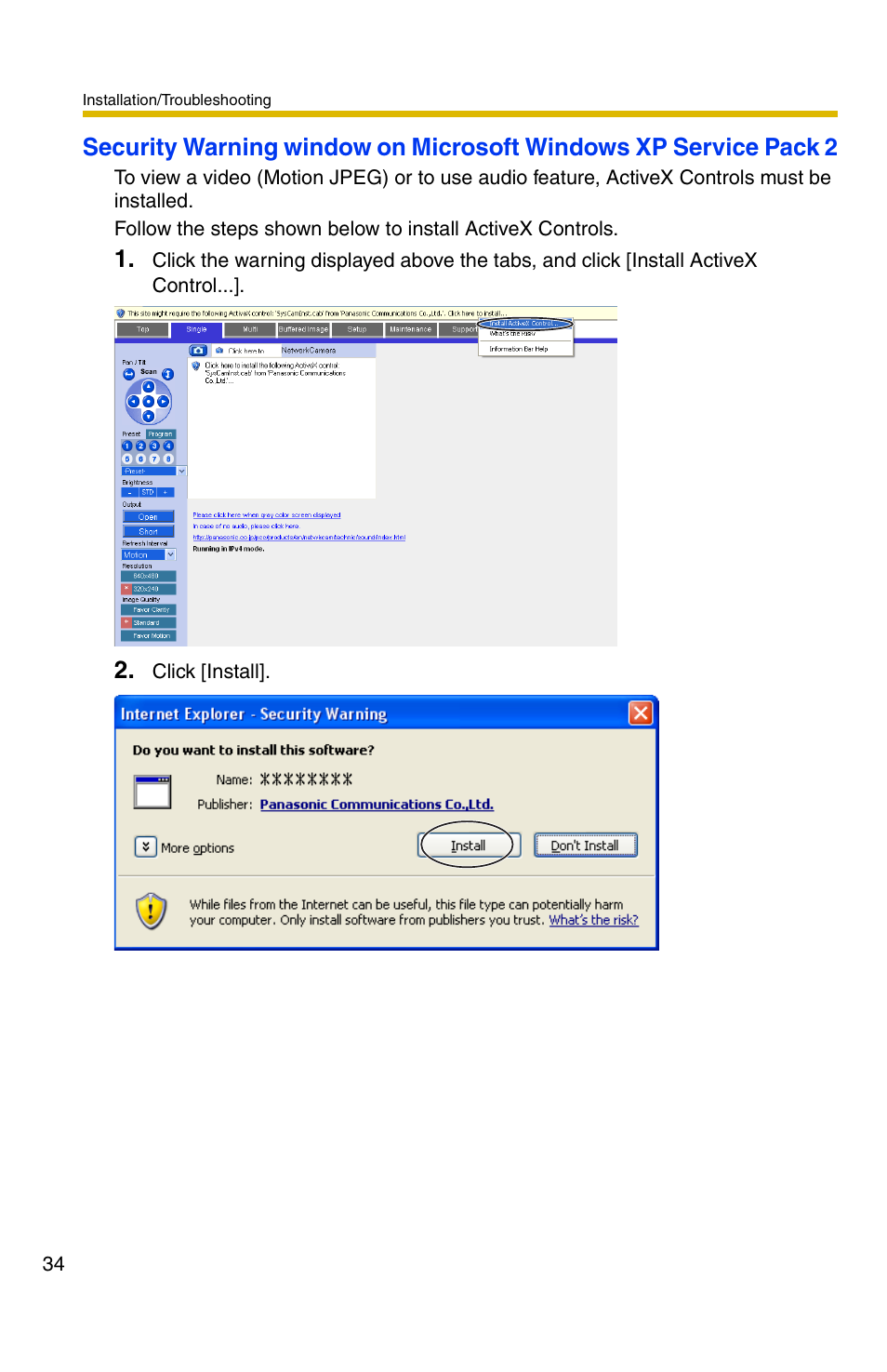 Ge 34 | Panasonic BB-HCM331 User Manual | Page 34 / 64
