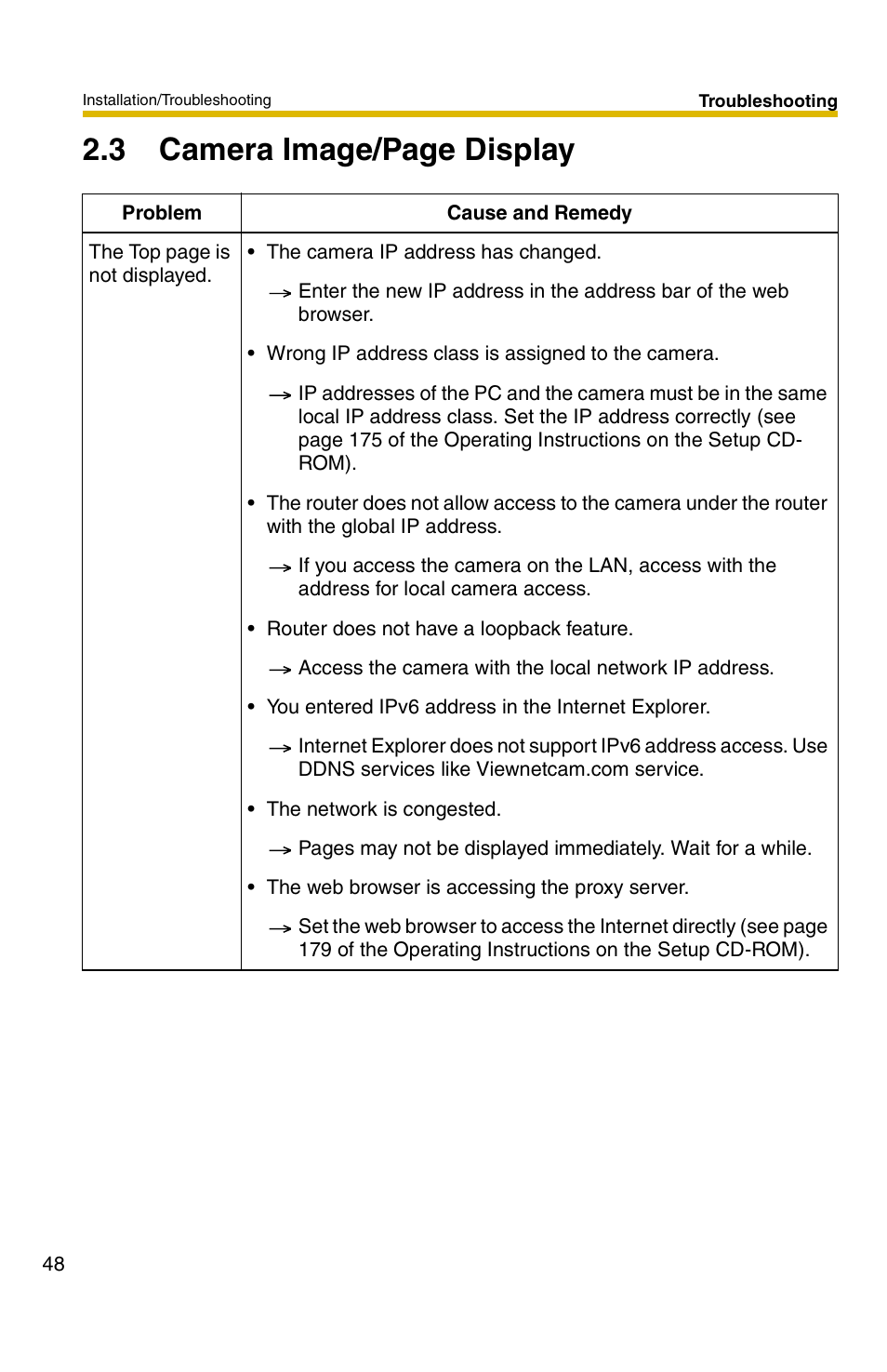 3 camera image/page display | Panasonic BB-HCM331 User Manual | Page 48 / 64