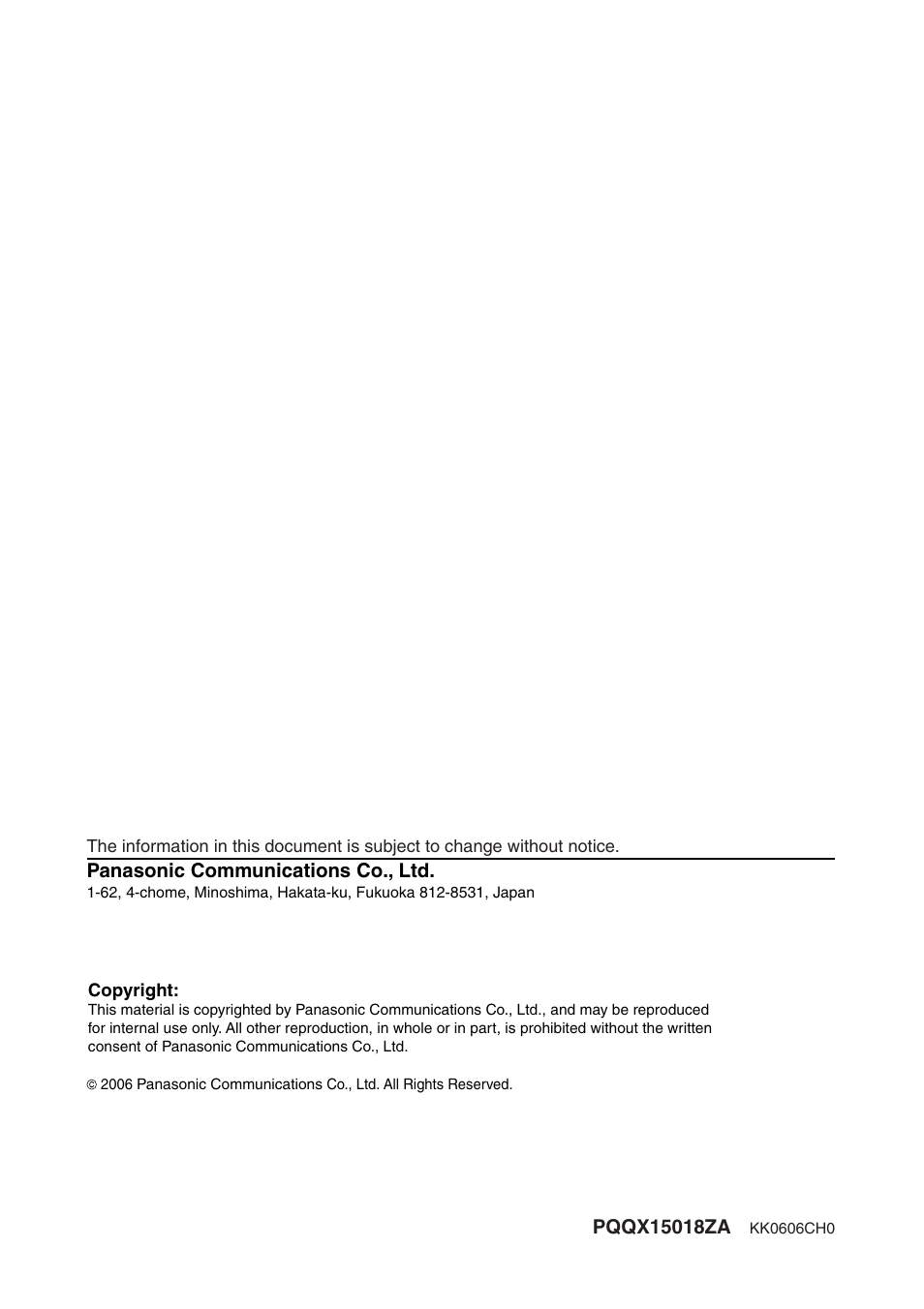 Panasonic BL-PA100 User Manual | Page 20 / 20