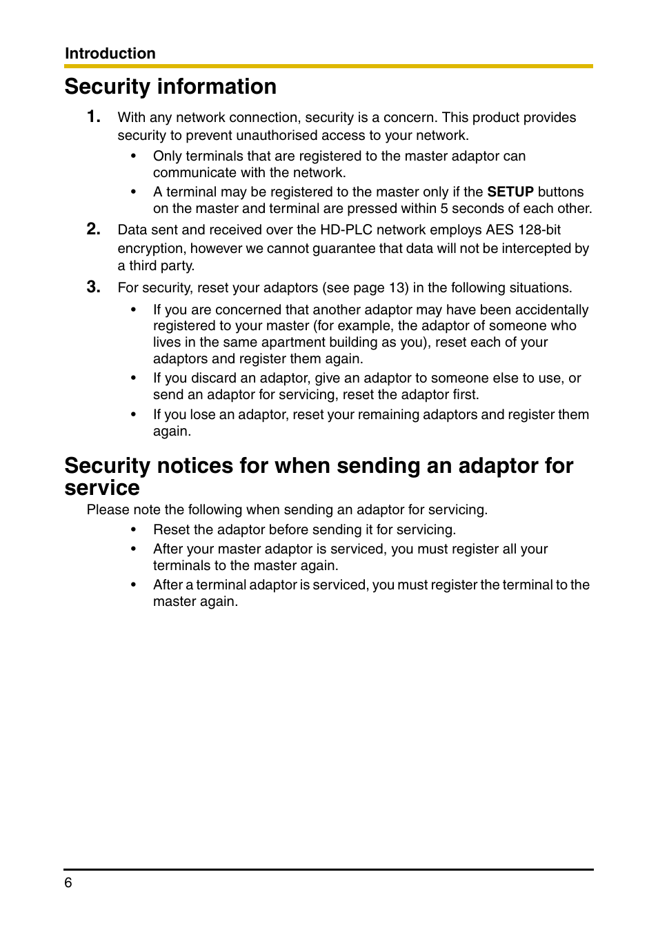 Security information | Panasonic BL-PA100 User Manual | Page 6 / 20