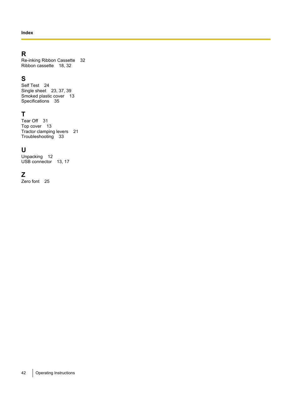 Panasonic KX-P1121E User Manual | Page 42 / 43