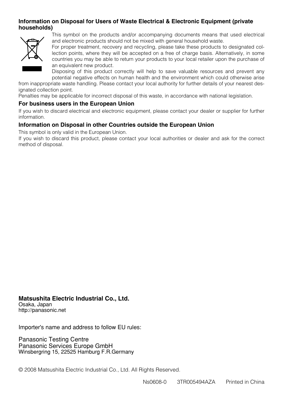 Panasonic WV-NP304 User Manual | Page 36 / 36