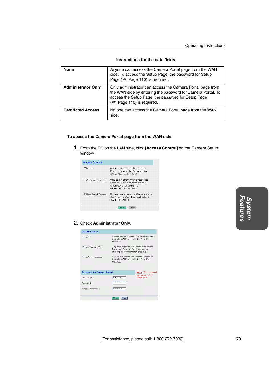 System featur es | Panasonic KX-HGW600 User Manual | Page 79 / 152