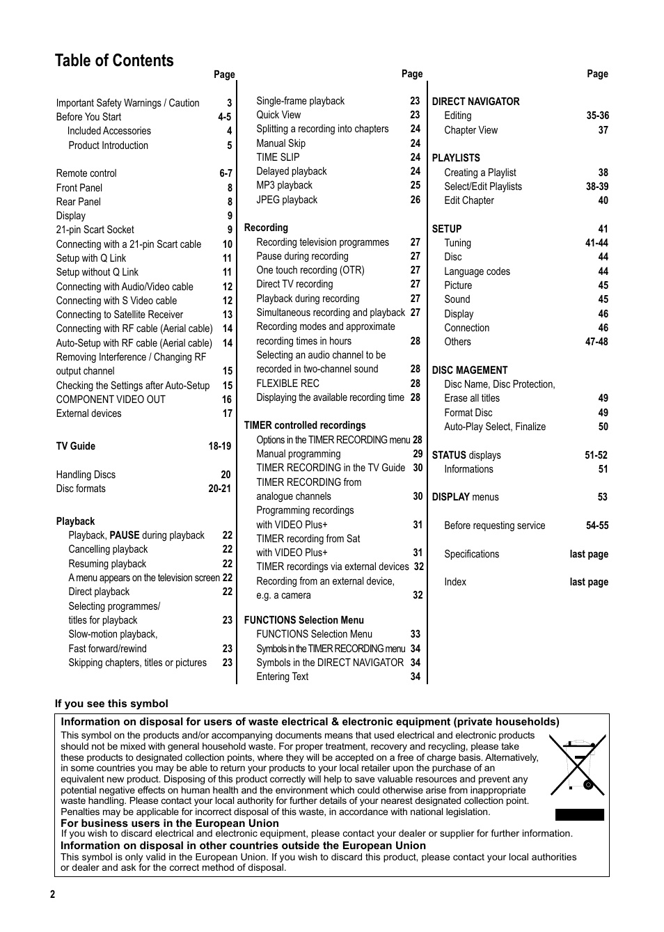 Panasonic DMR-ES20DEB User Manual | Page 2 / 56