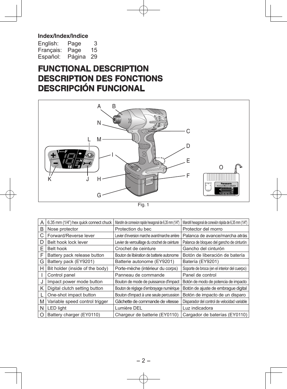 Panasonic EY7202 User Manual | Page 2 / 44