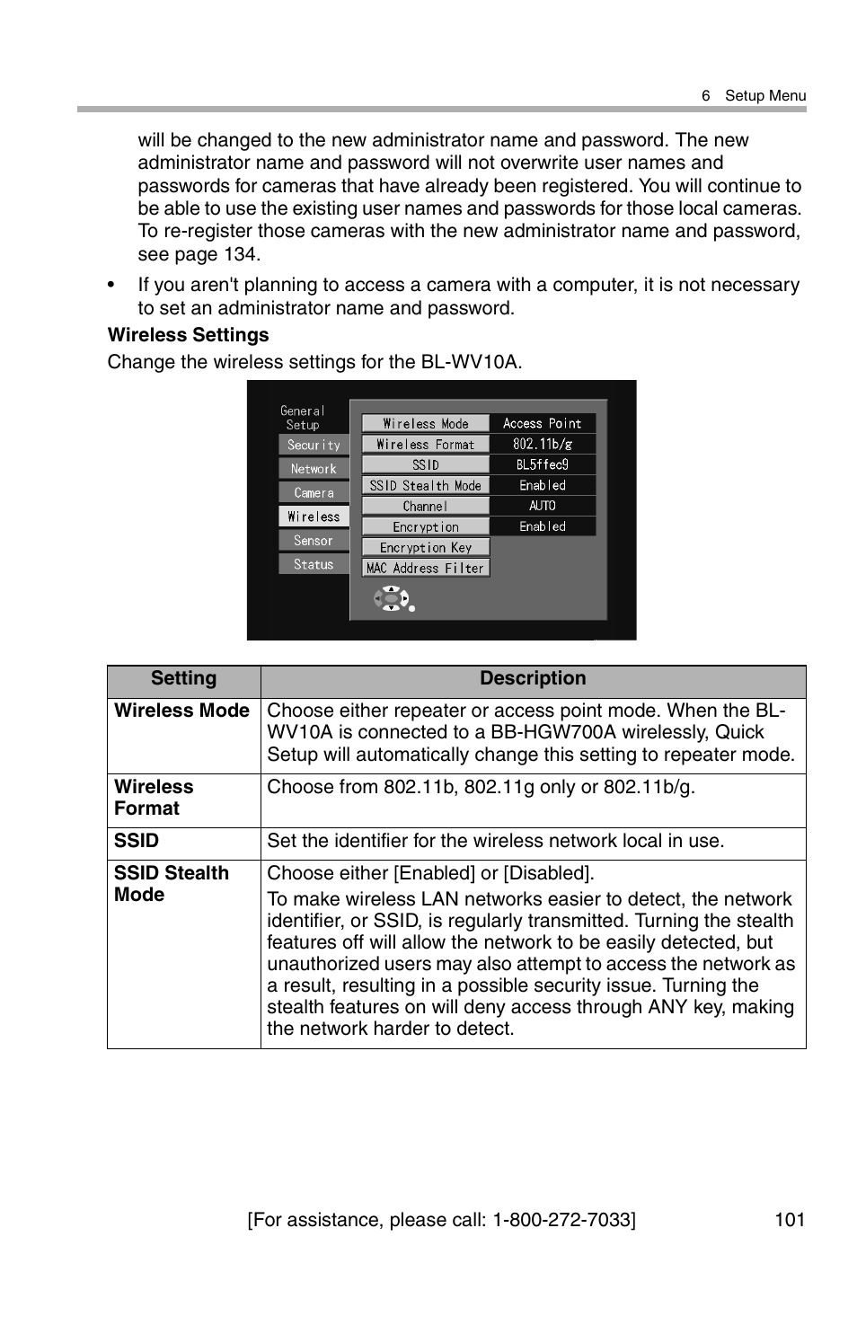Panasonic BL-WV10A User Manual | Page 101 / 184