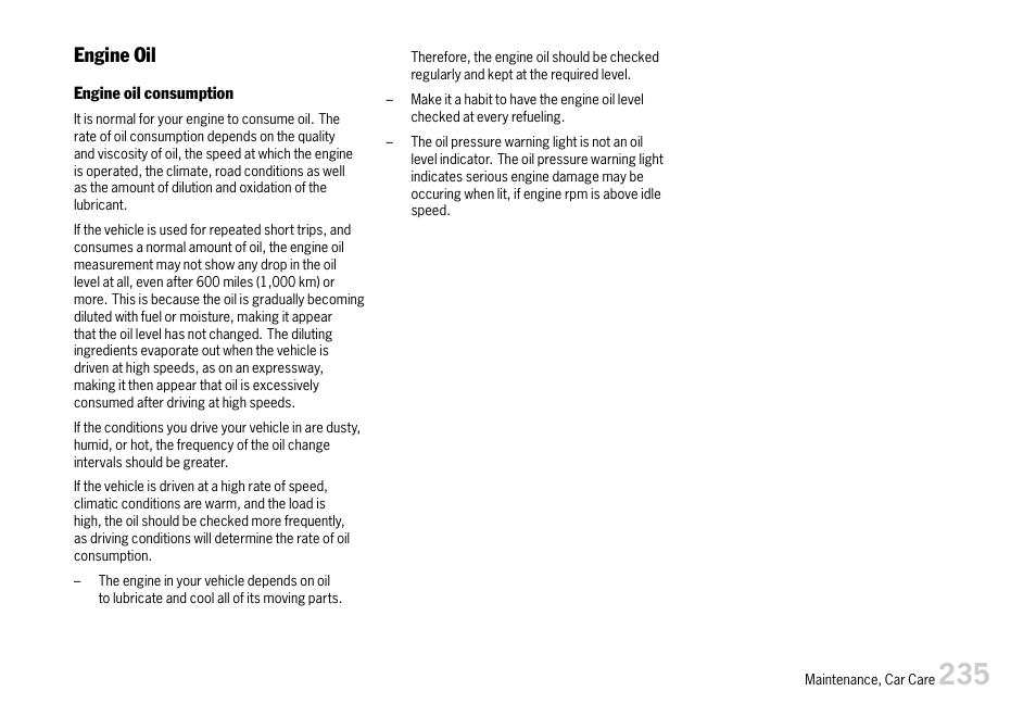 Engine oil | Porsche 911 Carrera User Manual | Page 237 / 355