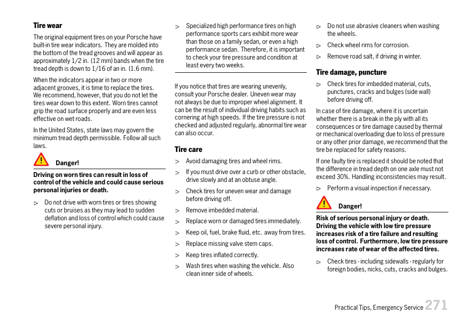 Porsche 911 Carrera User Manual | Page 273 / 355