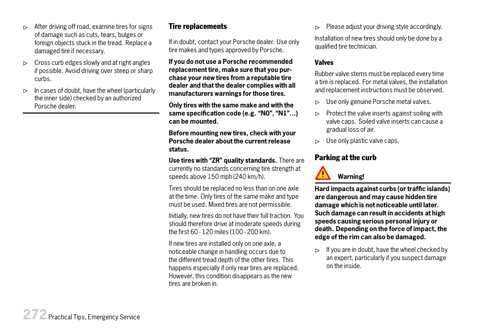 Porsche 911 Carrera User Manual | Page 274 / 355