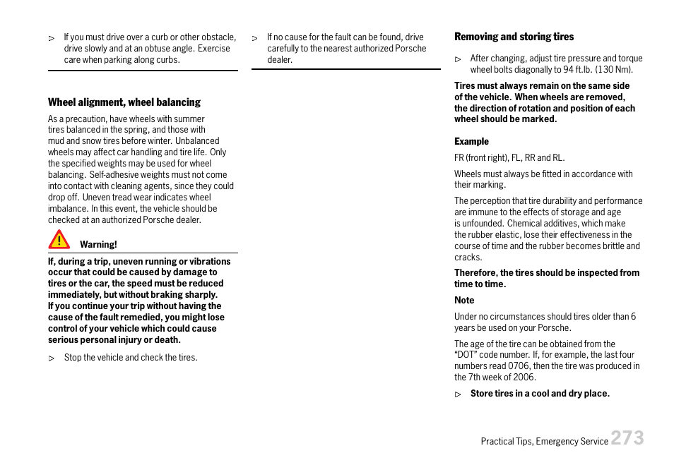 Porsche 911 Carrera User Manual | Page 275 / 355