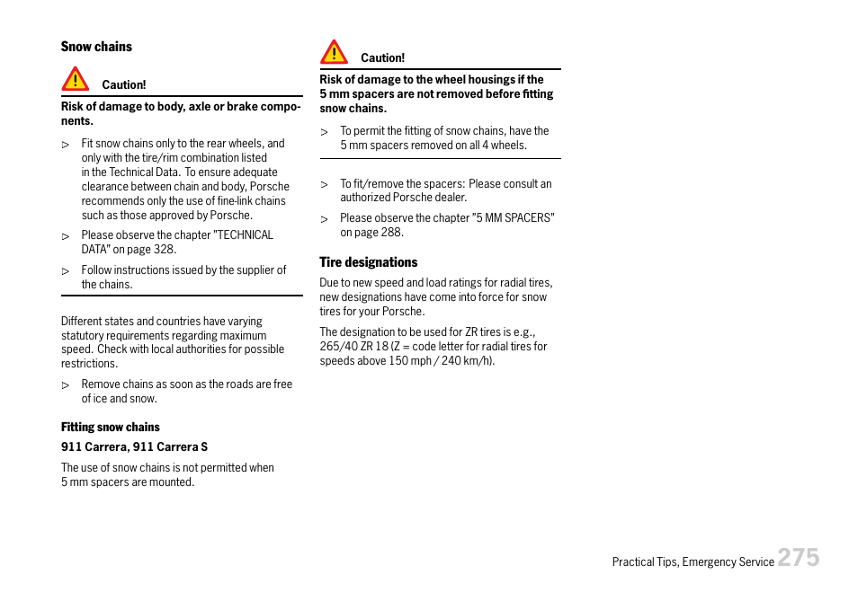 Porsche 911 Carrera User Manual | Page 277 / 355