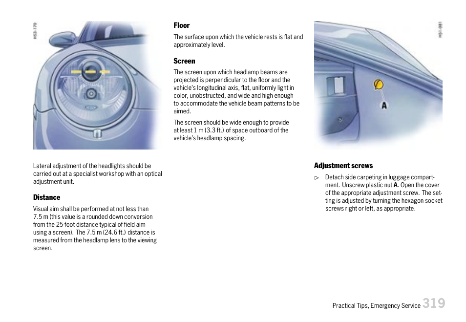Porsche 911 Carrera User Manual | Page 321 / 355