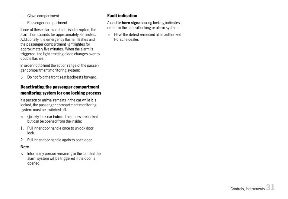 Porsche 911 Carrera User Manual | Page 33 / 355