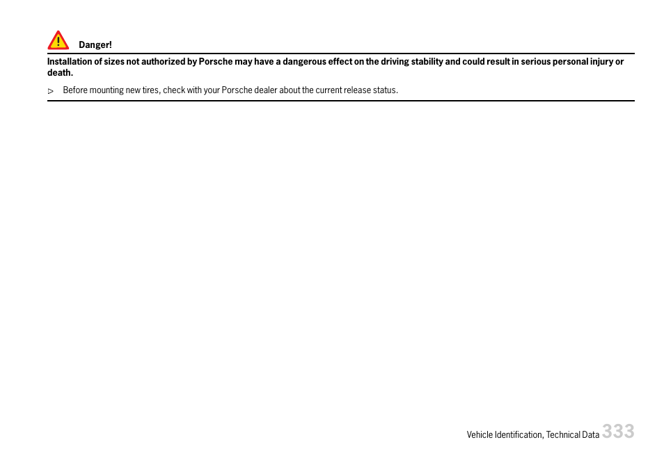 Porsche 911 Carrera User Manual | Page 335 / 355