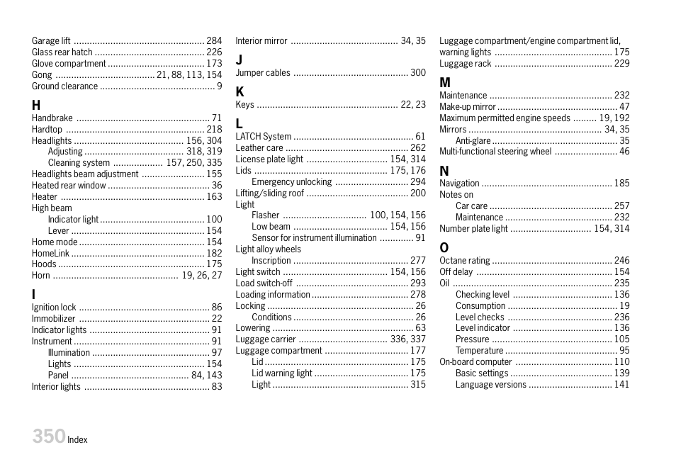Porsche 911 Carrera User Manual | Page 352 / 355