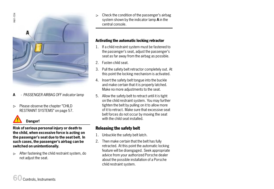 Porsche 911 Carrera User Manual | Page 62 / 355