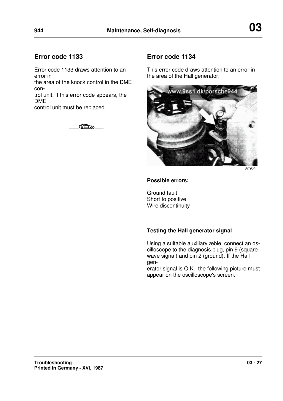 Porsche 944 User Manual | Page 39 / 167