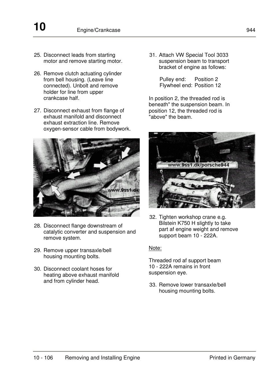 Porsche 944 User Manual | Page 62 / 167