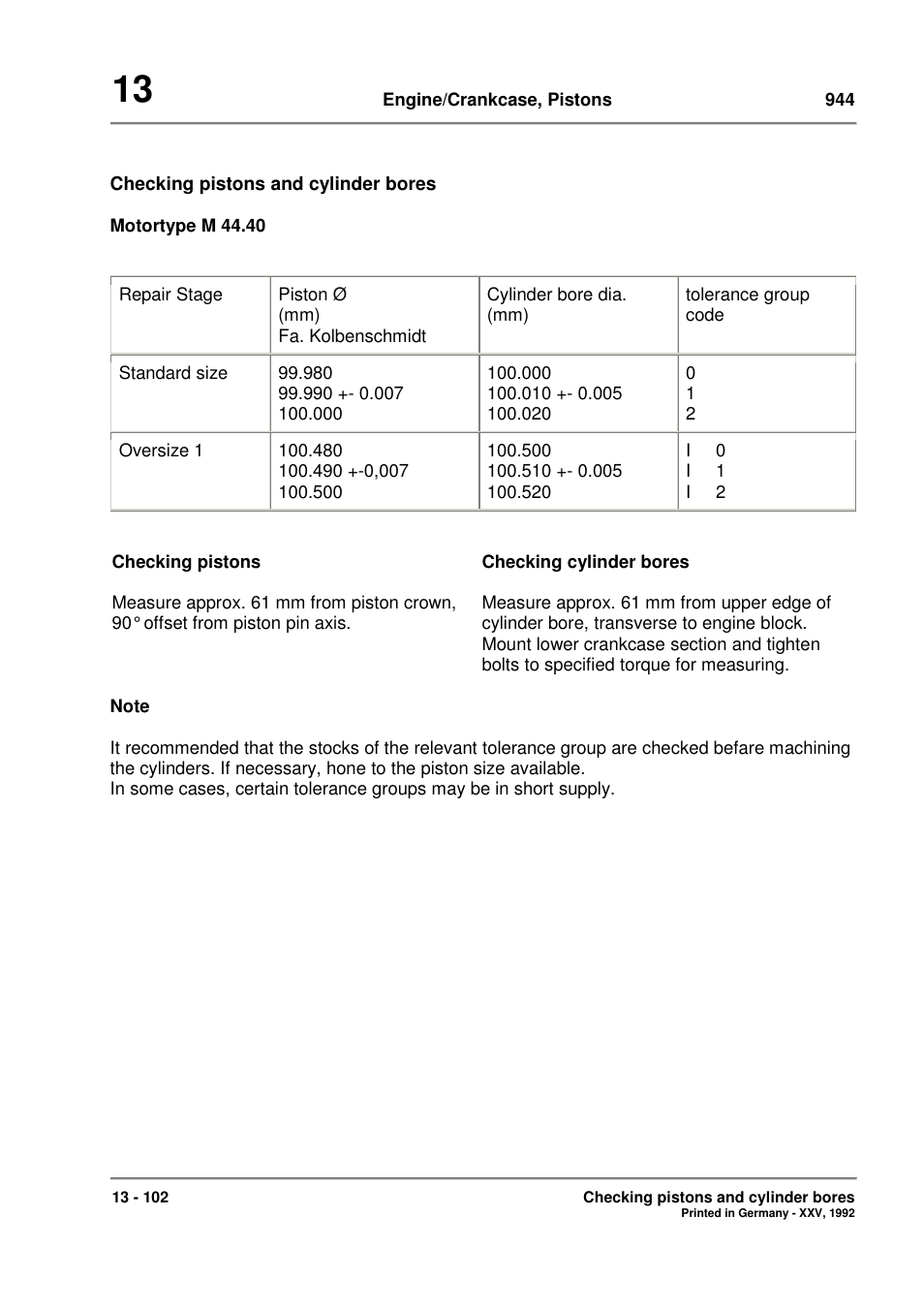 Porsche 944 User Manual | Page 66 / 167