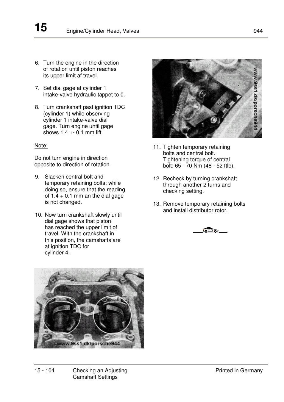 Porsche 944 User Manual | Page 74 / 167