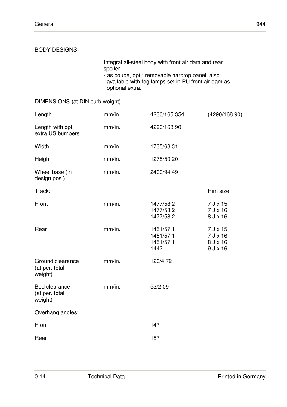 Porsche 944 User Manual | Page 9 / 167