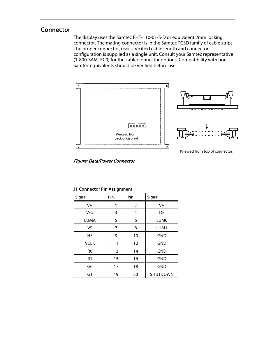Connector | Planar EL320.240-FA3 User Manual | Page 12 / 25