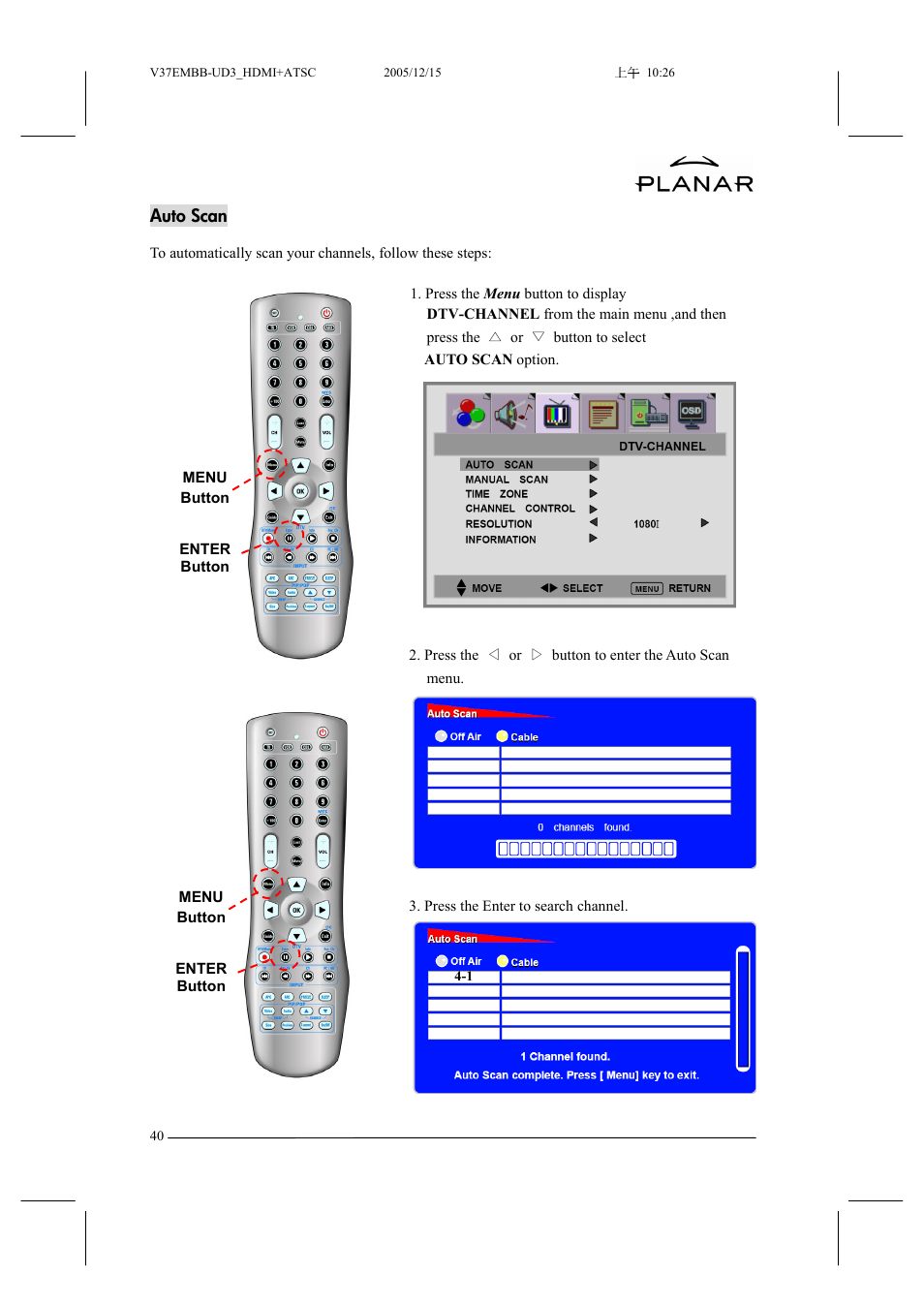 Planar XP37W User Manual | Page 41 / 70