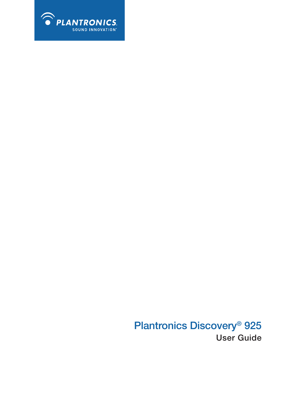 Plantronics Discovery 925 User Manual | 24 pages