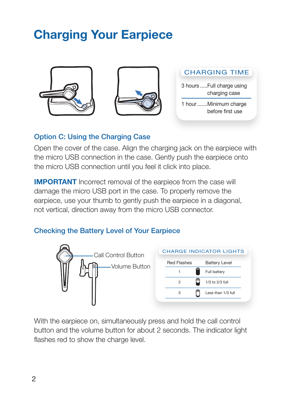 Charging your earpiece | Plantronics Discovery 925 User Manual | Page 6 / 24