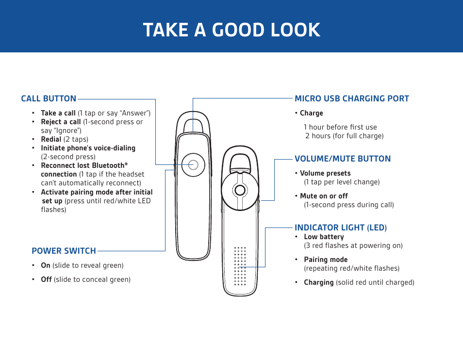 Take a good look | Plantronics M155 User Manual | Page 2 / 8