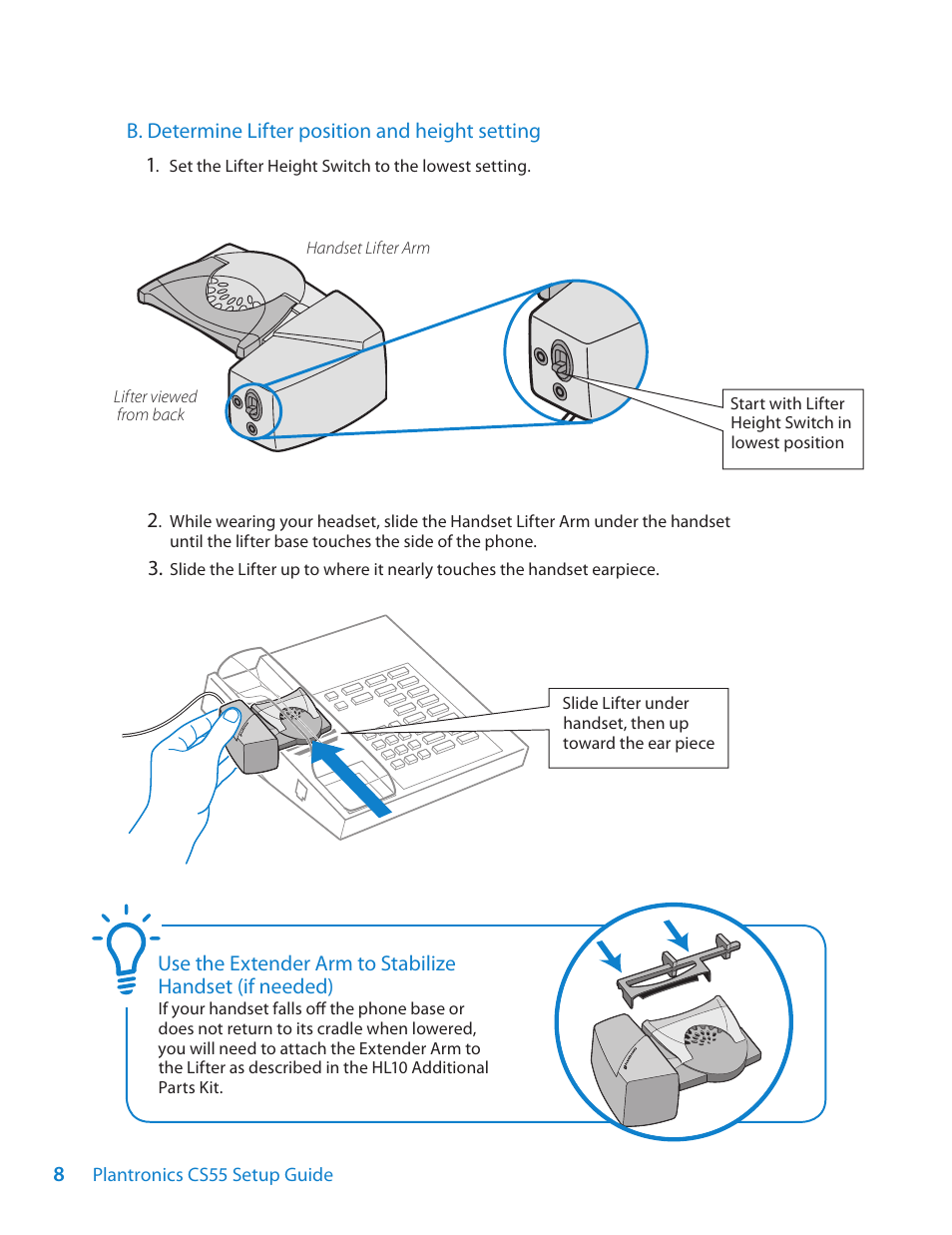 Plantronics CS55 Series User Manual | Page 8 / 16