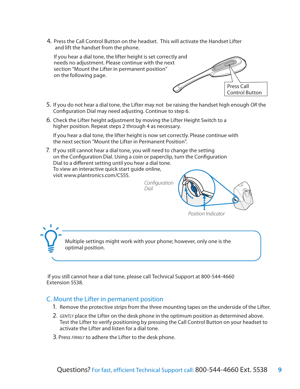 Questions | Plantronics CS55 Series User Manual | Page 9 / 16