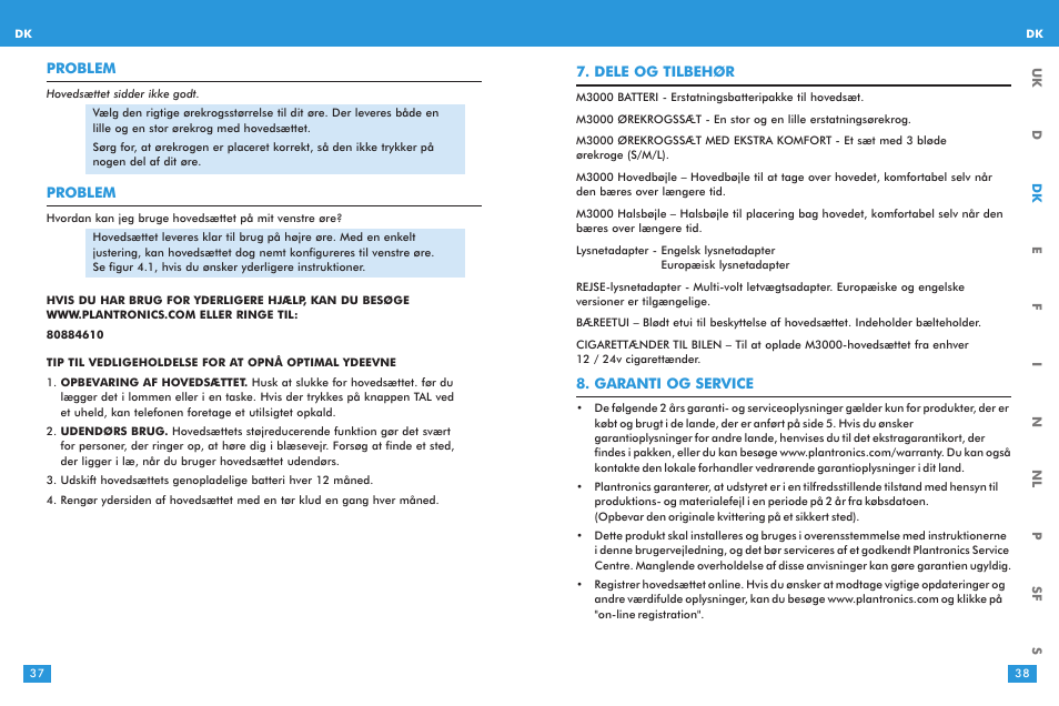 Plantronics M 3000 User Manual | Page 19 / 69