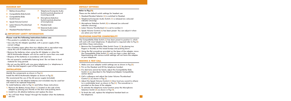 Plantronics HEADSET SWITCHER MX10 User Manual | Page 4 / 7